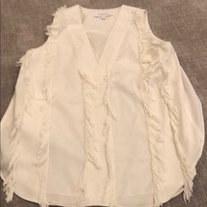Derek lam10 Crosby fringed  sleeveless blouse